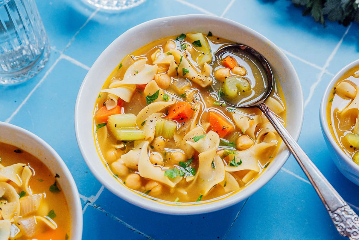 Quick 30-Minute Chickpea Noodle Soup for Easy Weeknights